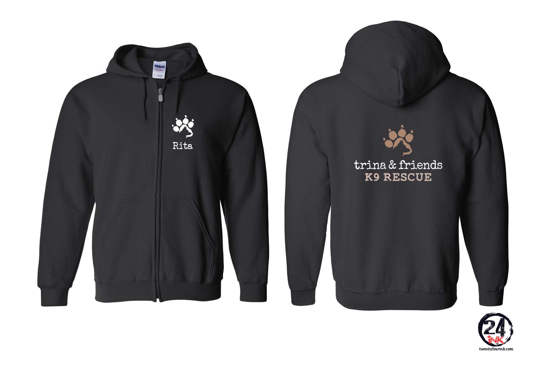 Trina & Friends design 1 Zip up Sweatshirt