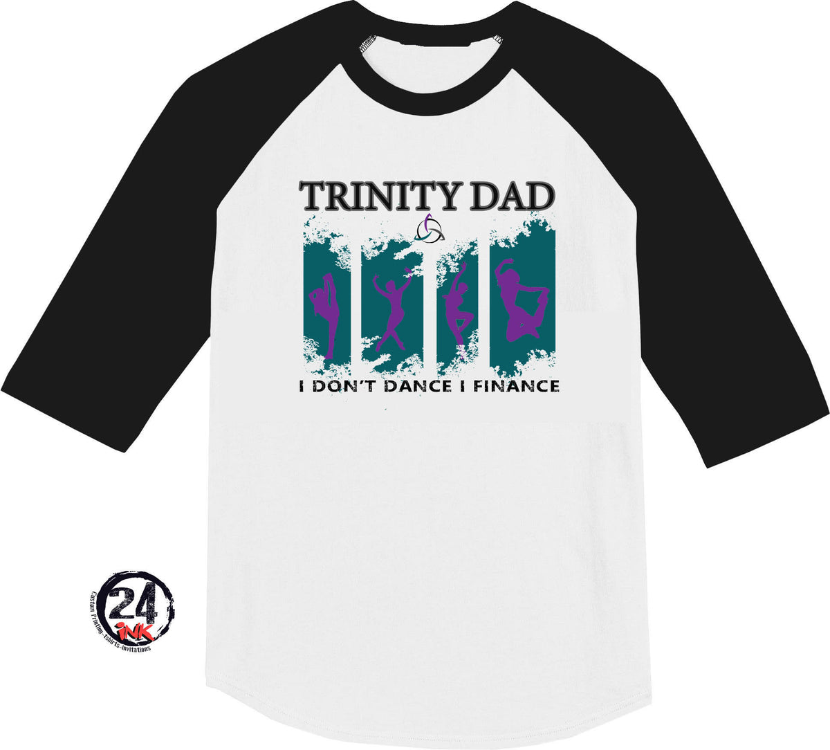 I don't dance I finance raglan shirt