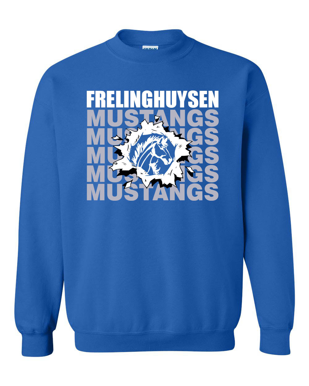 Mustangs design 3 non hooded sweatshirt