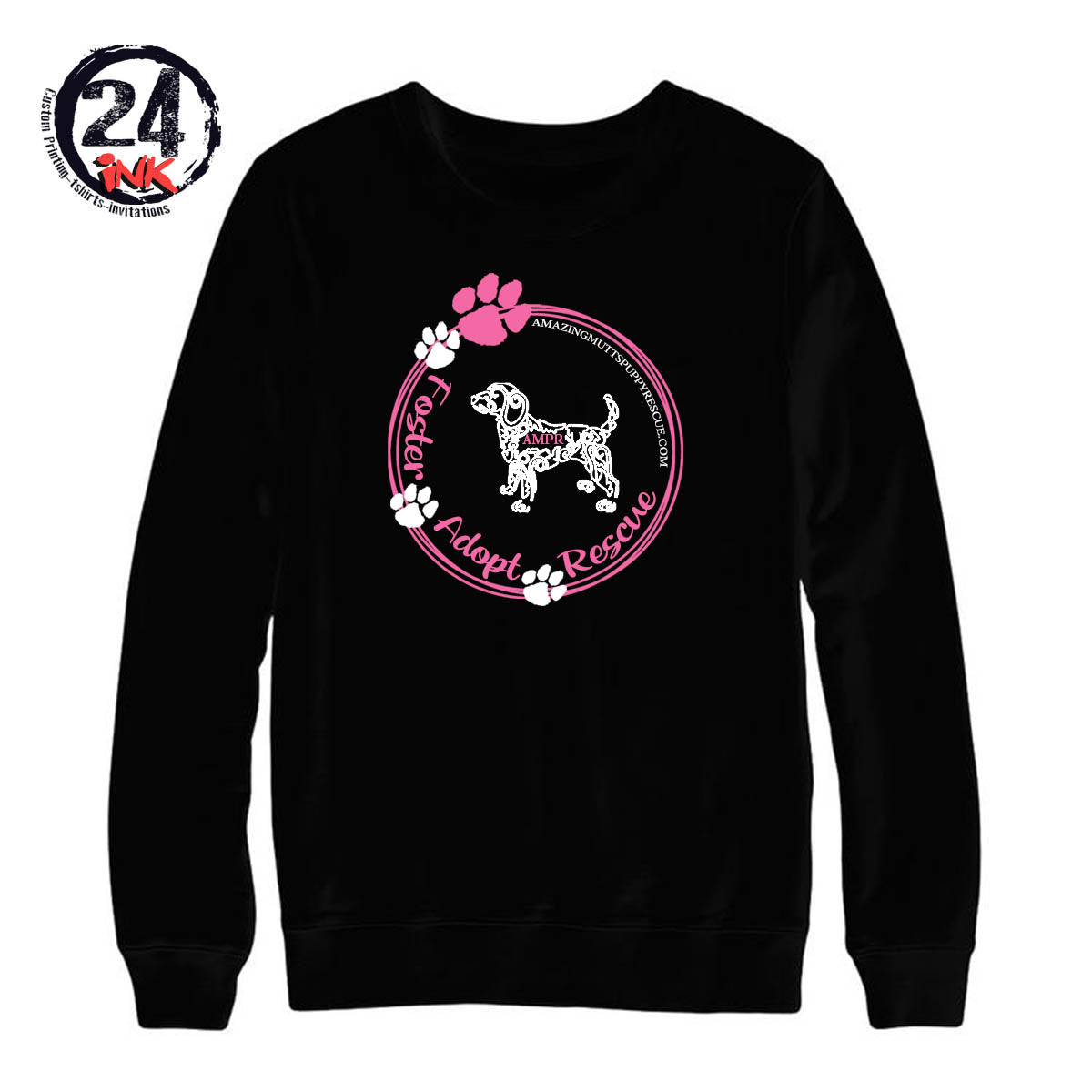 Foster rescue adopt non hooded sweatshirt