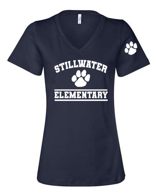 College Style V-neck T-Shirt