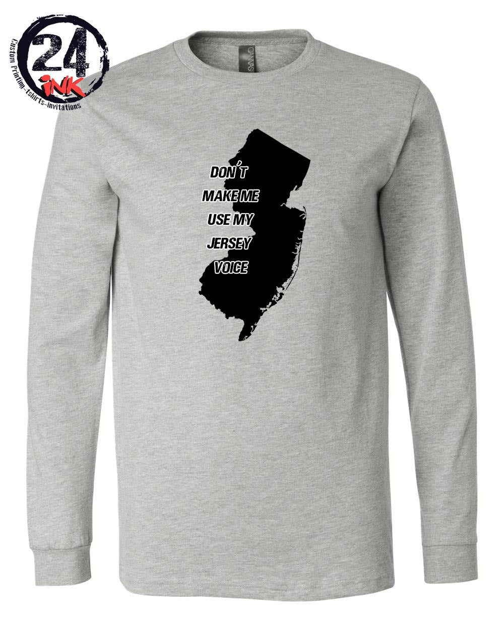 Don't make me use my Jersey Voice Shirt, Gray