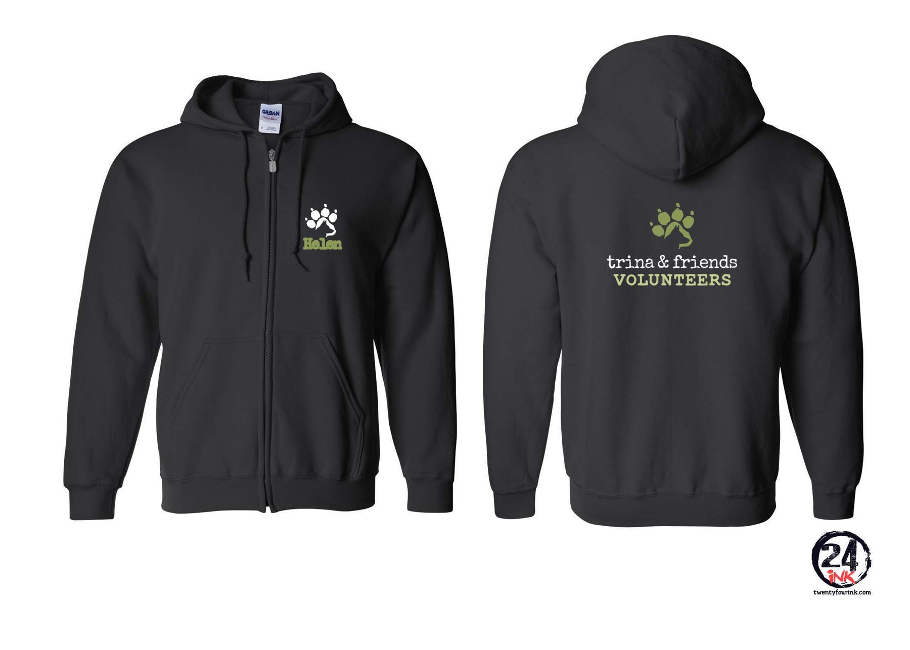 Trina & Friends design 3 Zip up Sweatshirt