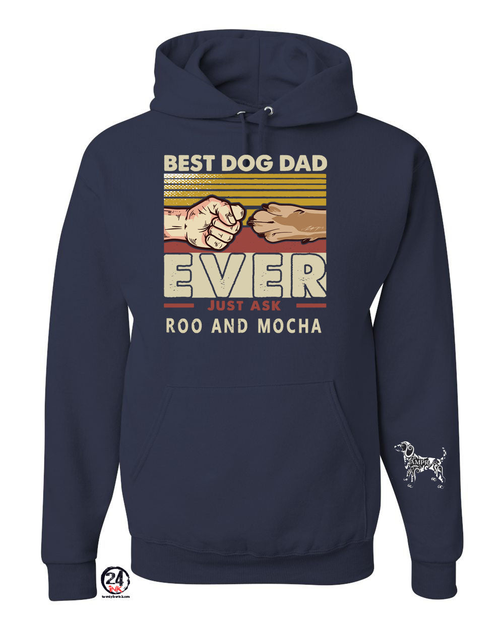 Best Dog Dad Ever AMPR Hooded Sweatshirt