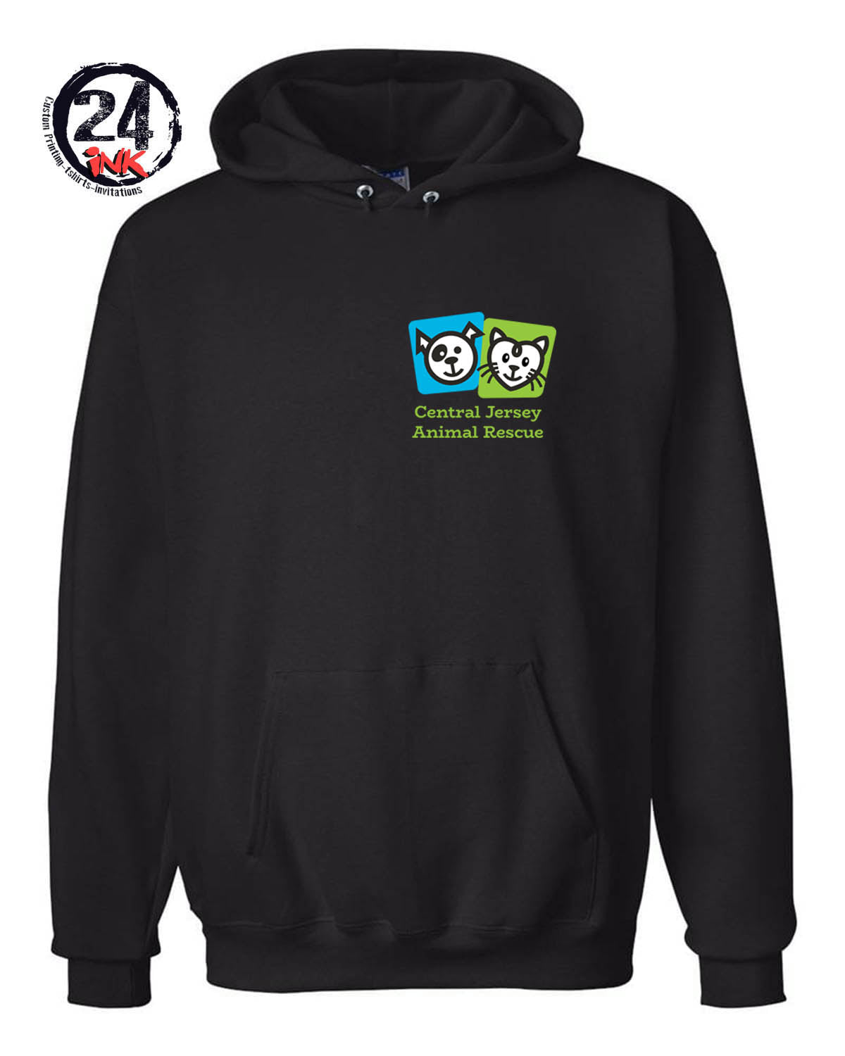 Central Jersey Animal Rescue Left Chest Logo Hooded Sweatshirt