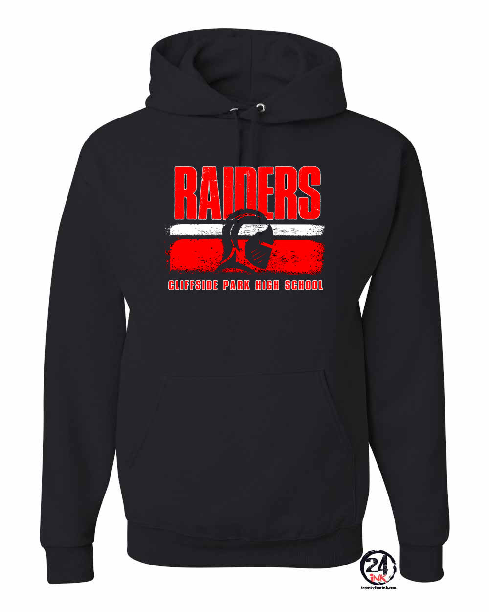 Distressed Raiders Hooded Sweatshirt