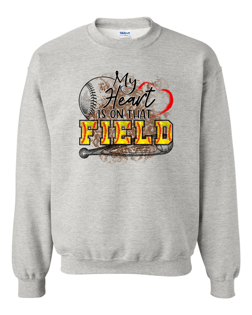 My heart is on that field non hooded sweatshirt