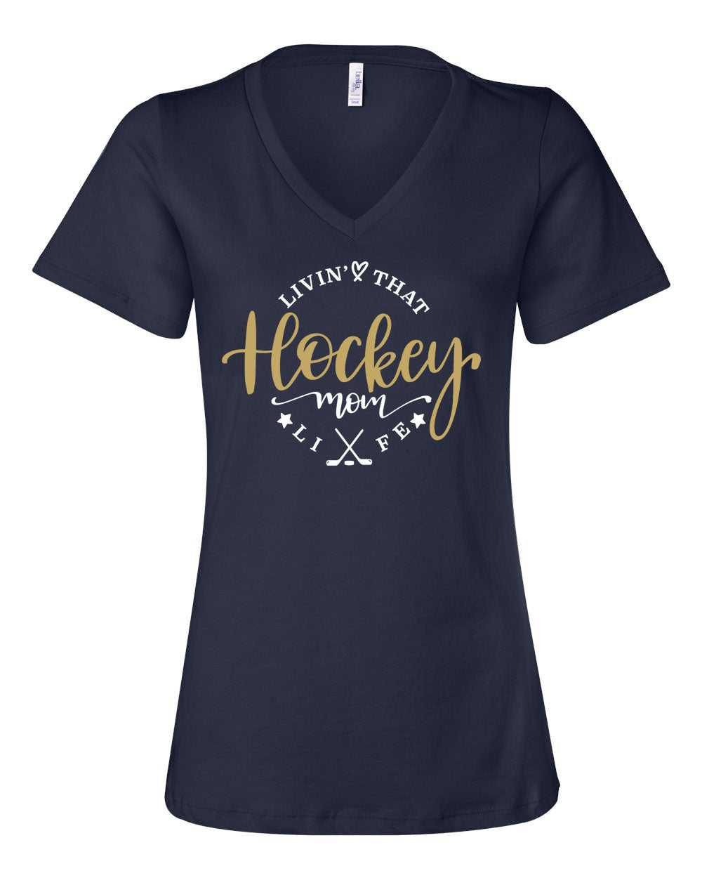 Hockey Mom V-neck T-Shirt