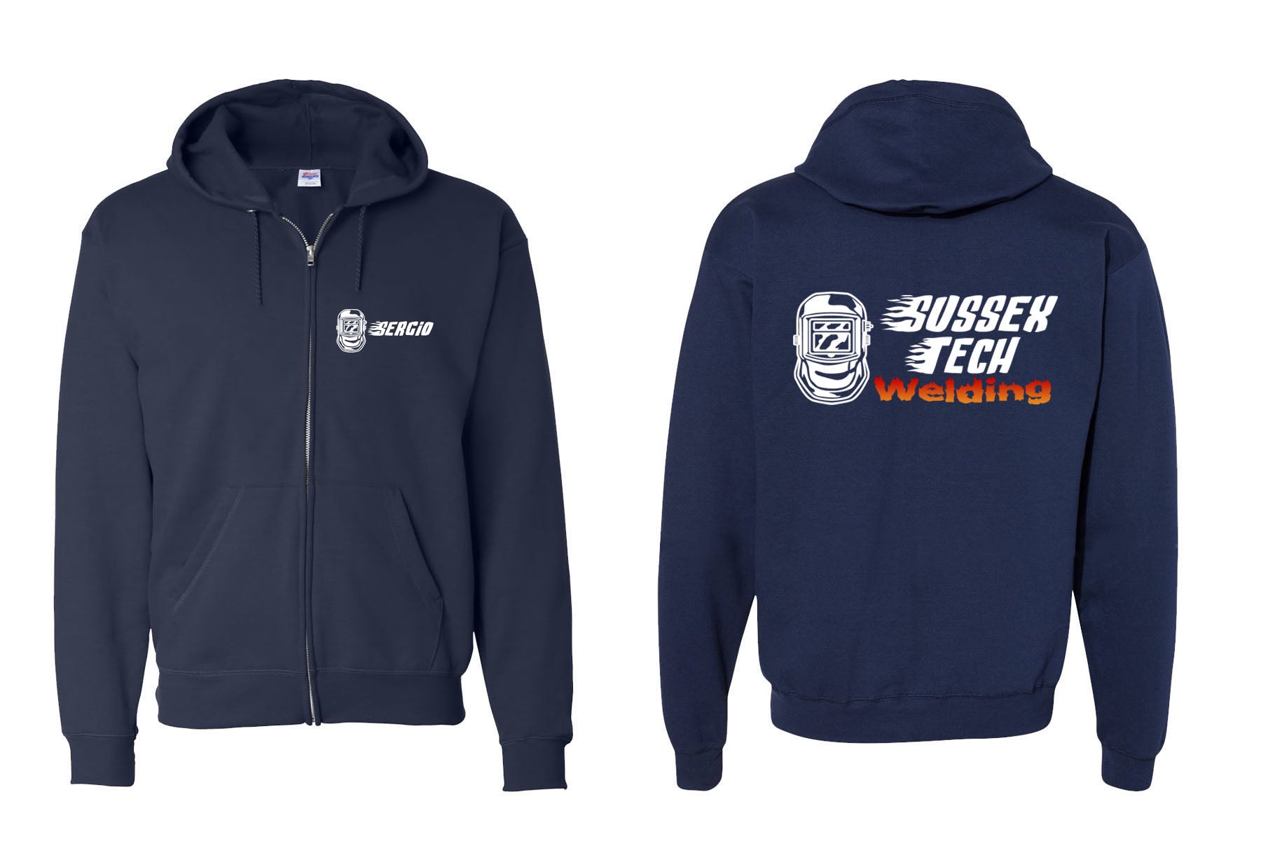 Sussex Tech Welding design 4 Zip up Sweatshirt