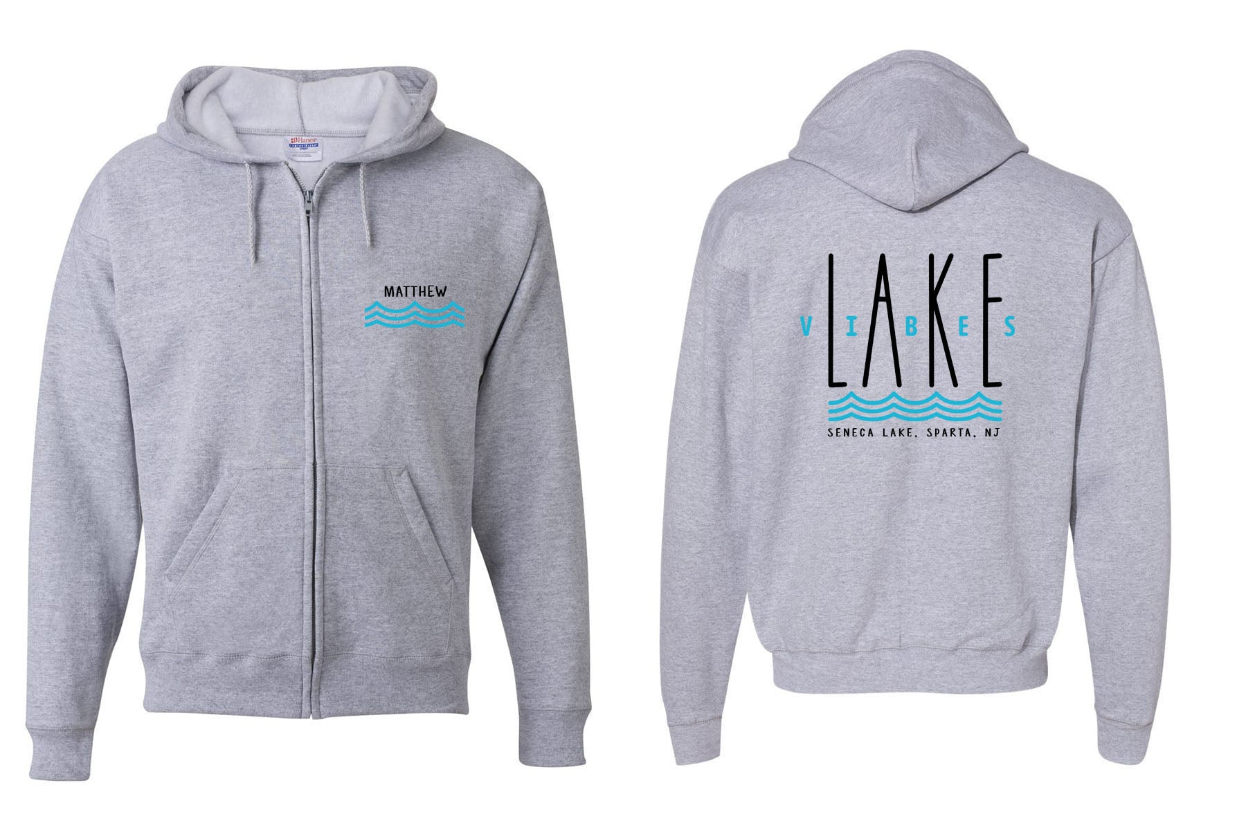 Seneca Lake design 2 Zip up Sweatshirt