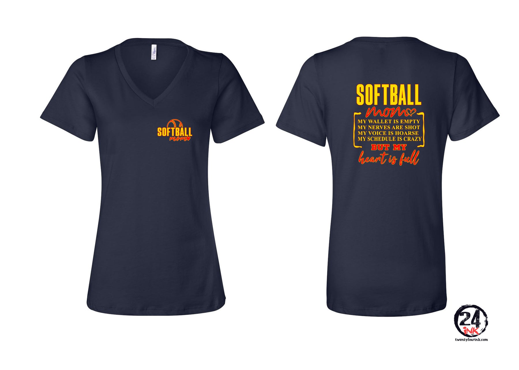 Softball Mom V-neck T-Shirt