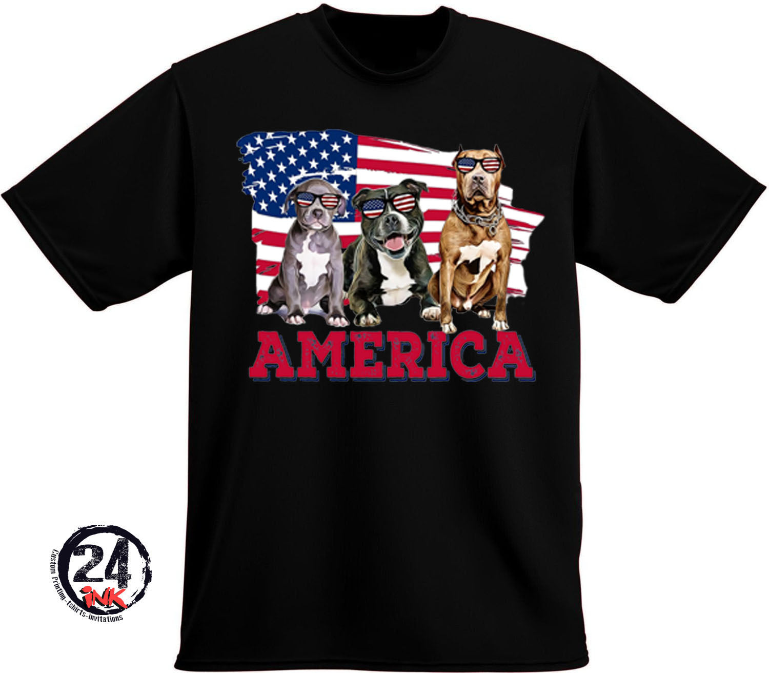 Pit Bulls 4th Of July T-Shirt