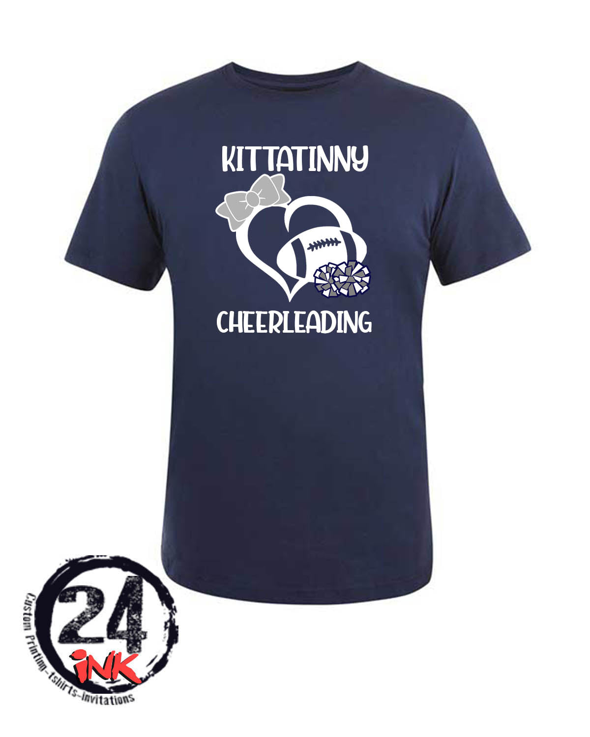 Football Bow cheer T-Shirt