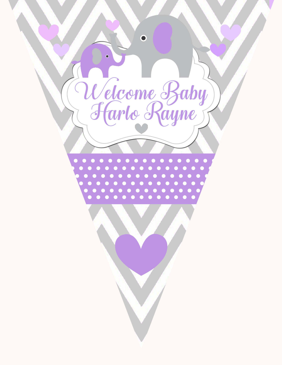 Elephant Banner, purple