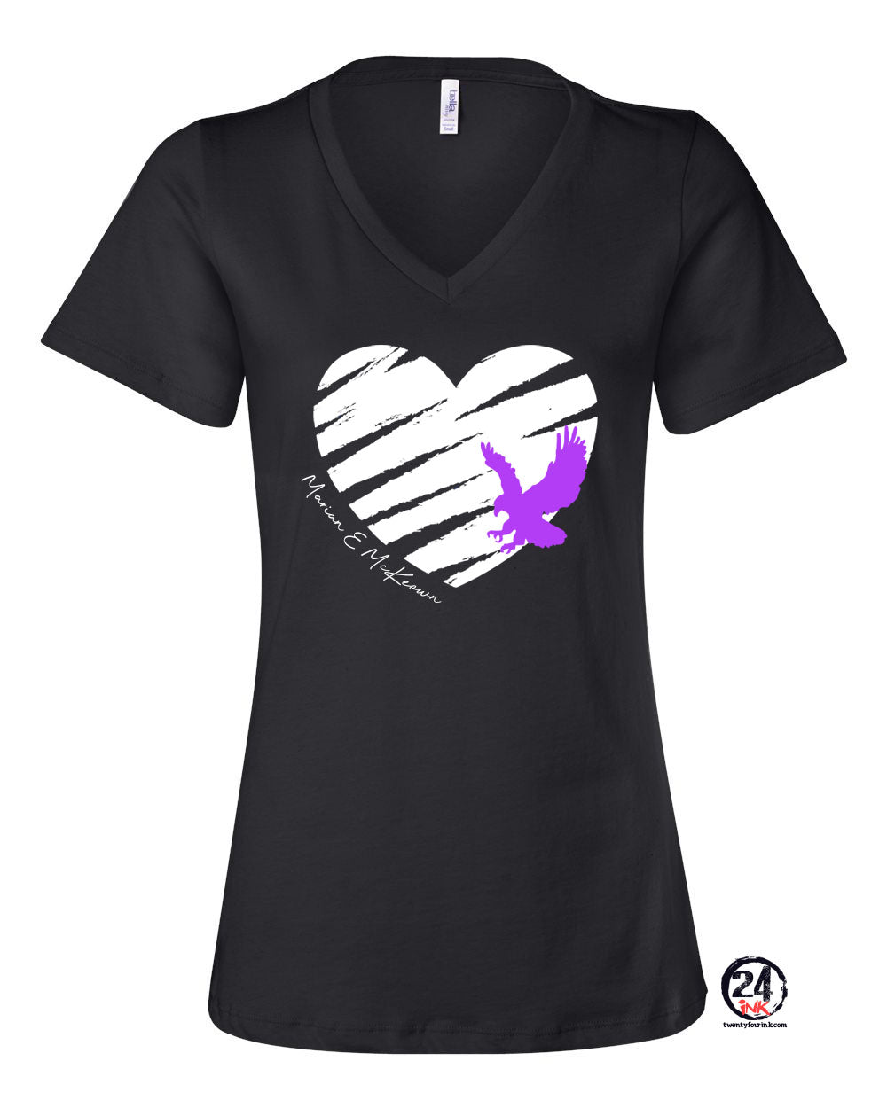 Heart Hawk V-neck T-Shirt