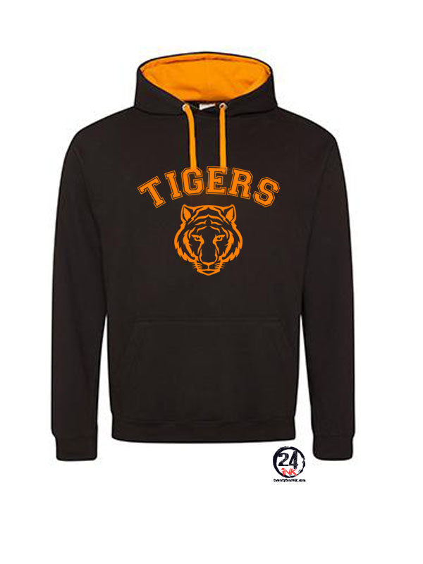 Lafayette Tiger Hooded Sweatshirt Orange Hood