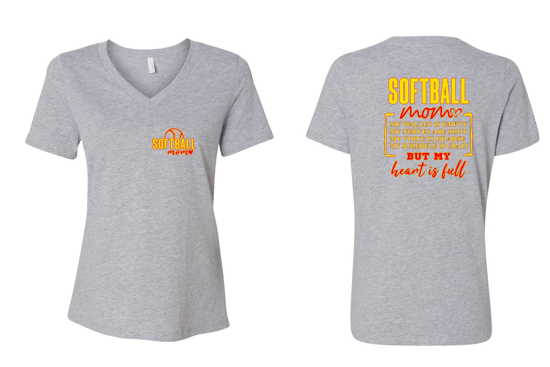 Softball Mom V-neck T-Shirt