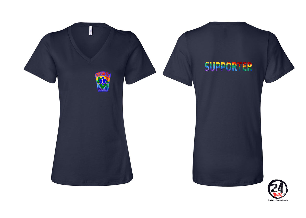 GLENWOOD POCHUCK EMS PRIDE AWARENESS V-neck T-Shirt