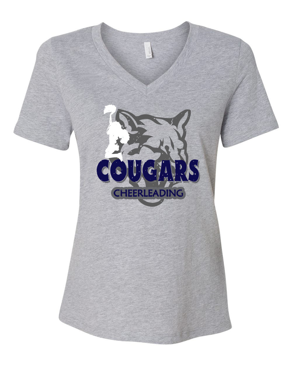 Cougars Cheerleading V-neck T-Shirt