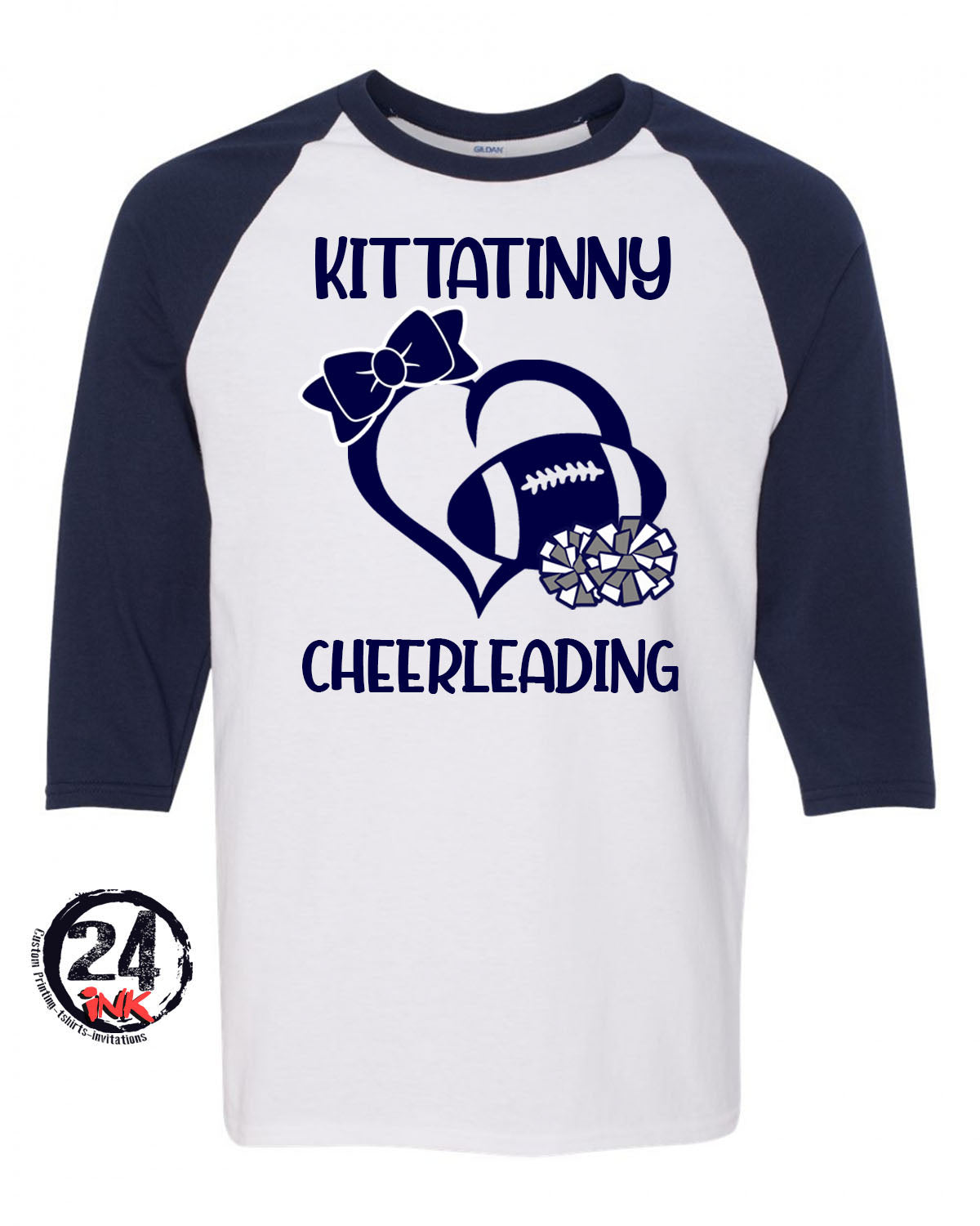Football Bow raglan shirt