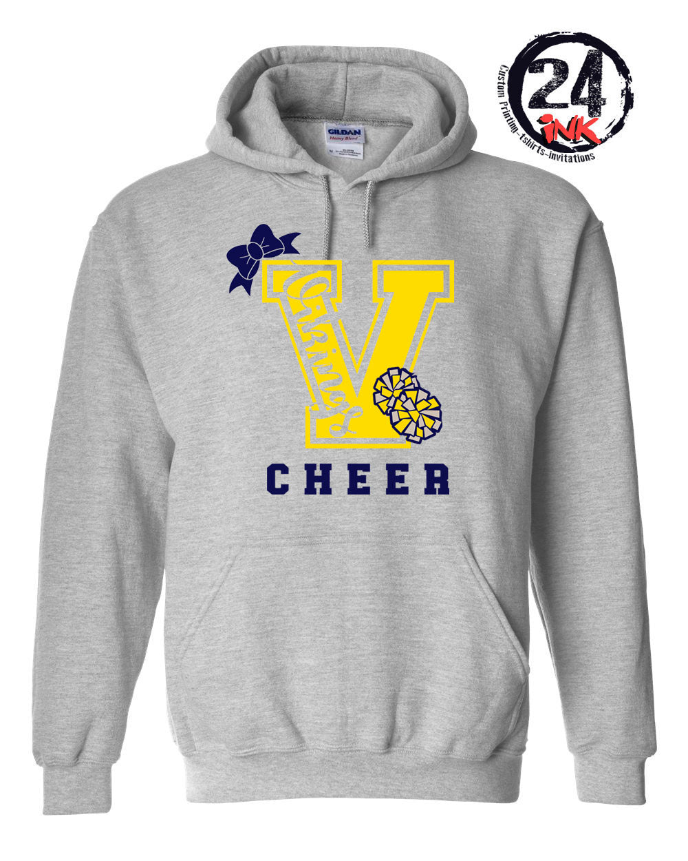 Big V Cheer Bow Hooded Sweatshirt