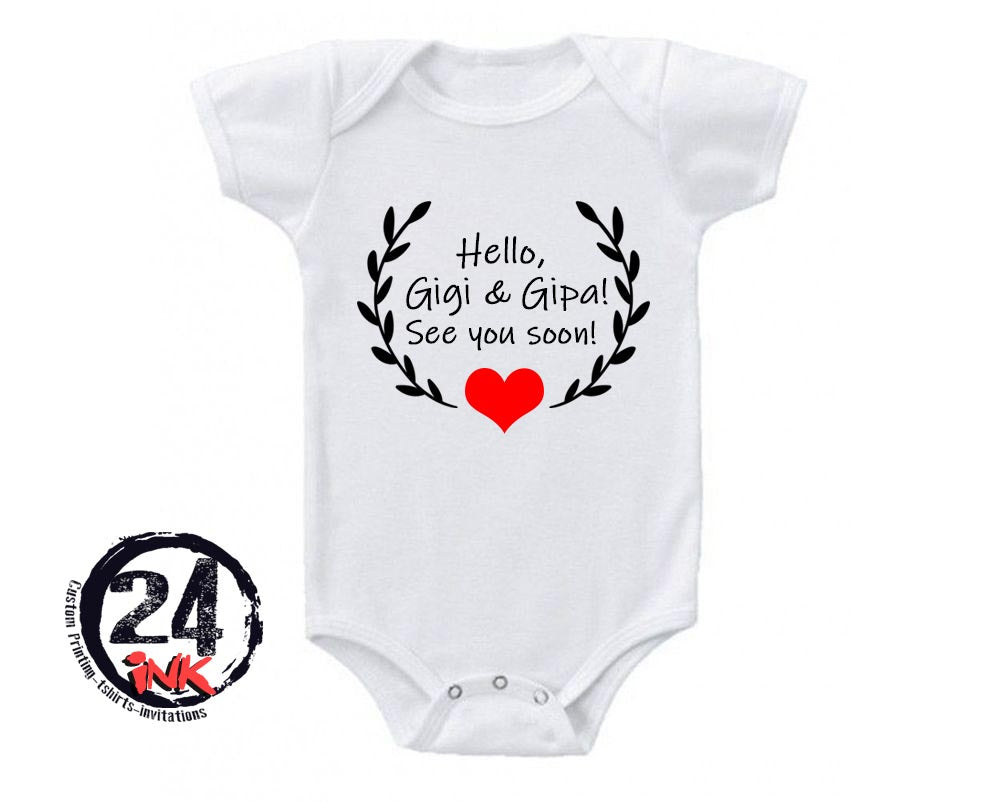 Pregnancy Announcement Bodysuit, Hello