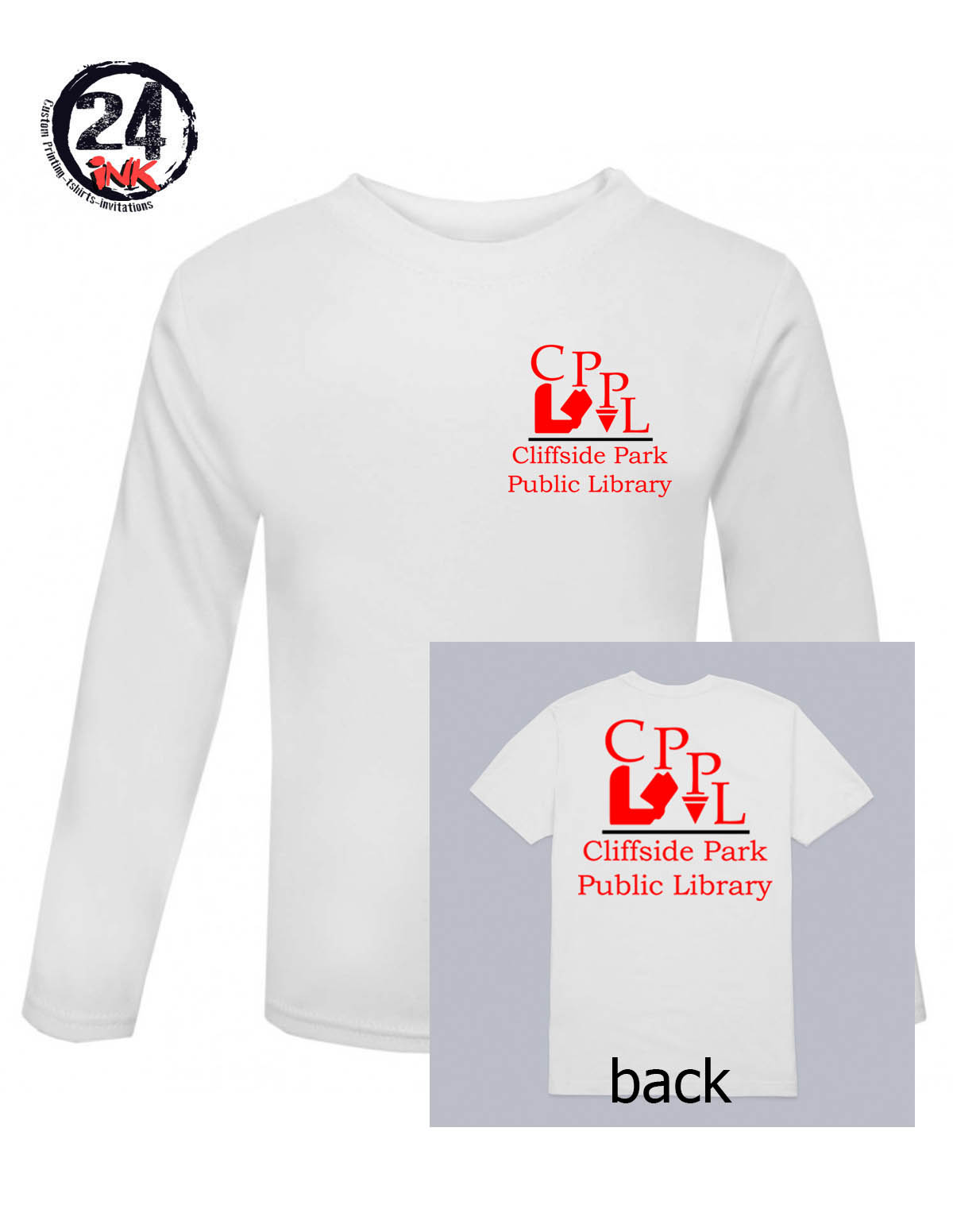Cliffside Park Library long sleeve shirt, Business