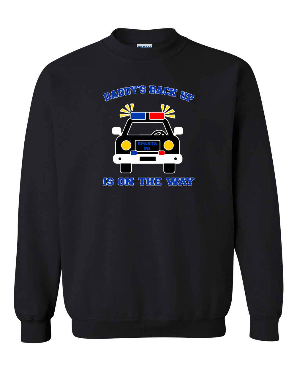 Sparta Police Department Design 1 non hooded sweatshirt
