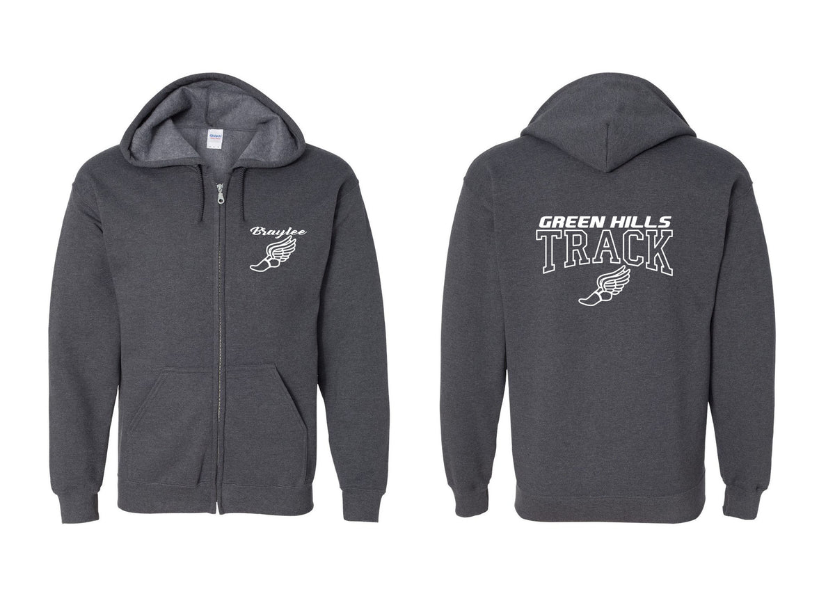 Green Hills Track design 3 Zip up Sweatshirt