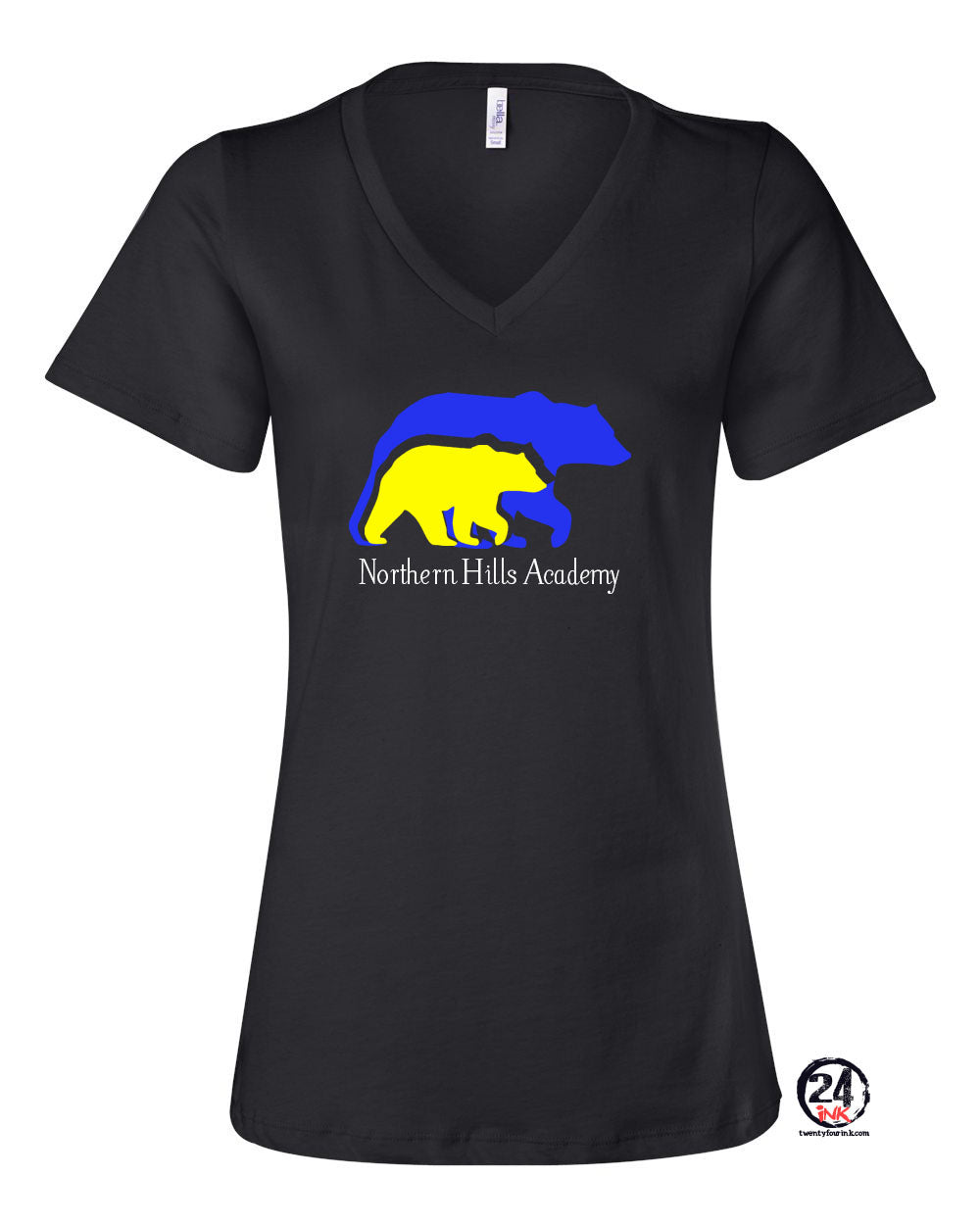 Bear Logo V-neck T-shirt