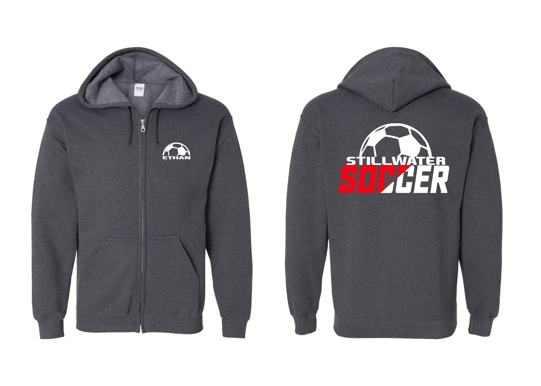Stillwater Soccer design 1 Zip up Sweatshirt