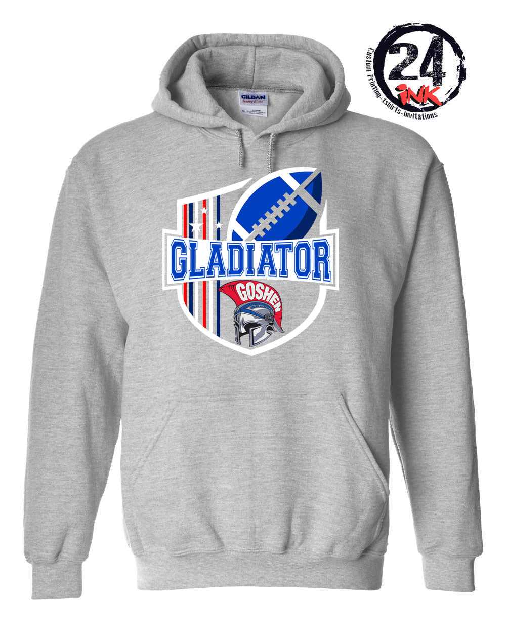Goshen Shield Football Hooded Sweatshirt