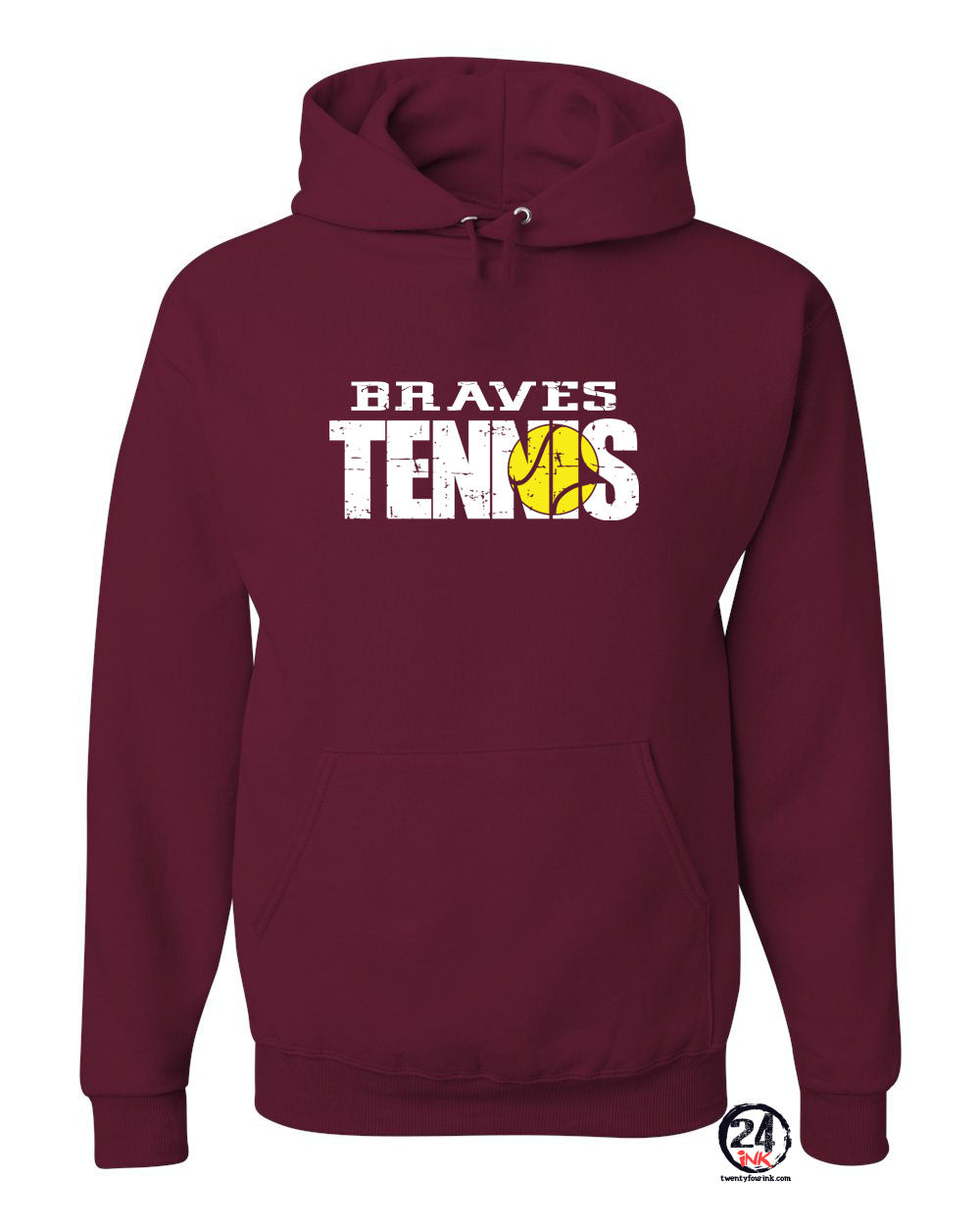 Braves Distressed Hooded Sweatshirt