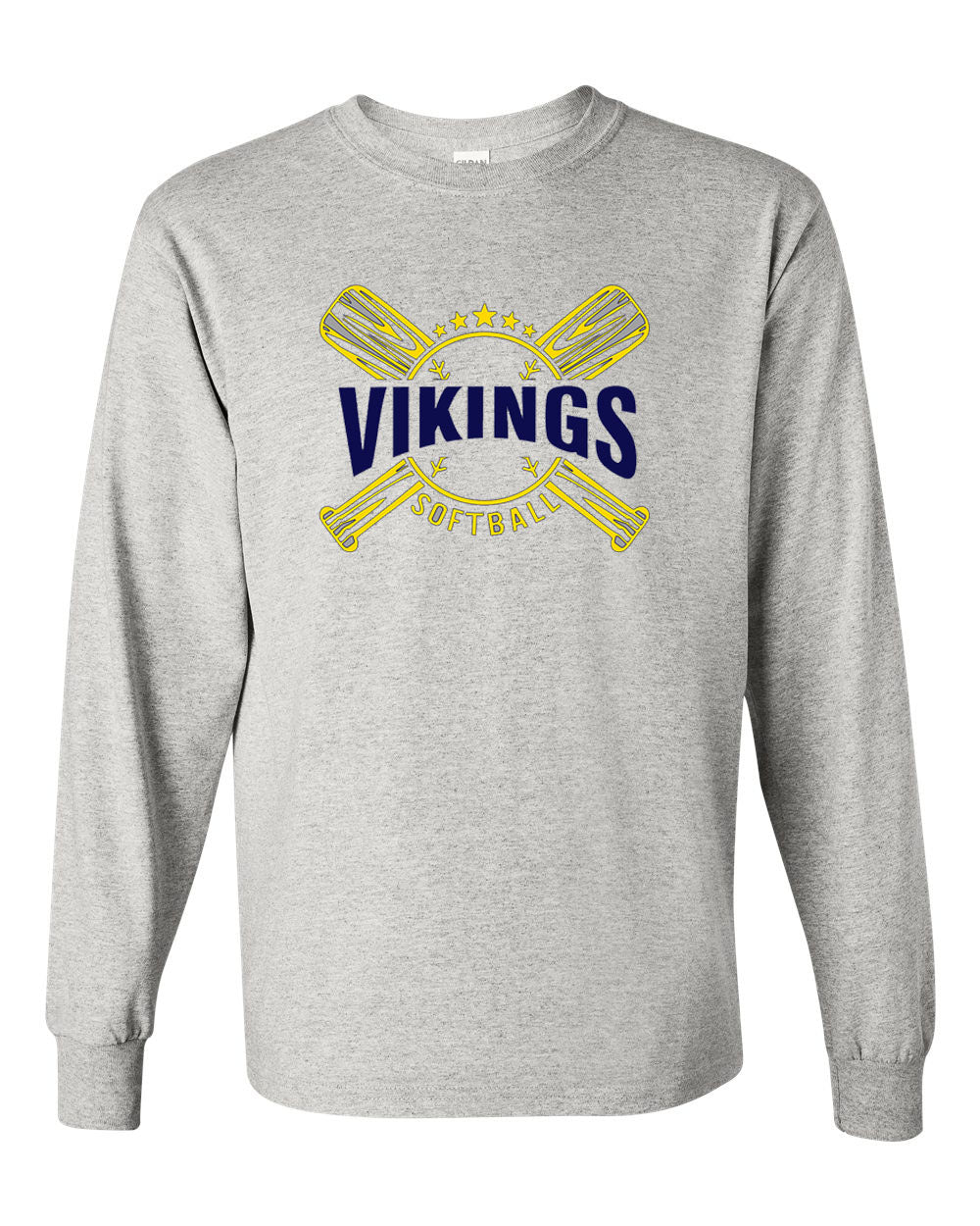 Vikings Bats Softball Long Sleeve Shirt