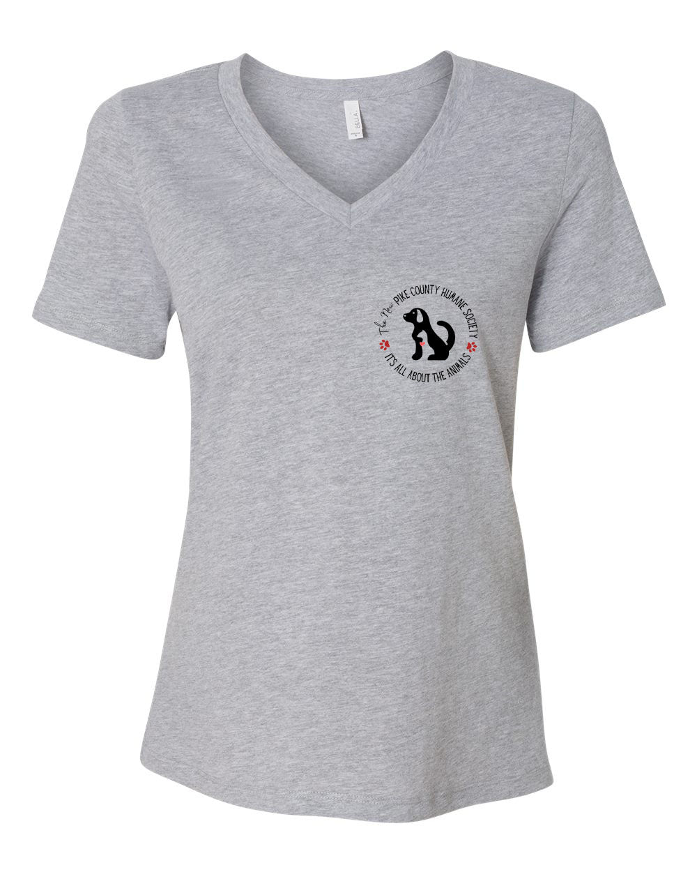 Pike County Humane Society Left Chest V-neck T-Shirt