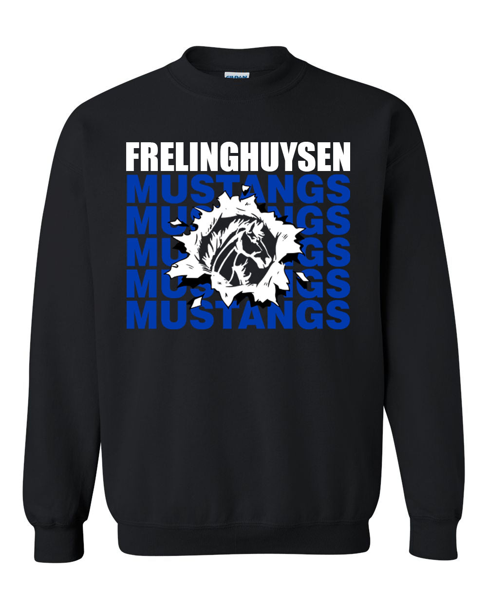Mustangs design 3 non hooded sweatshirt