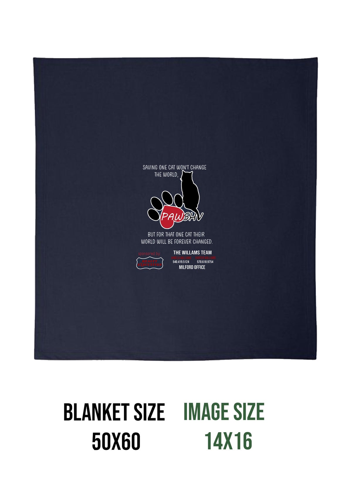 PAWSHV Rescue Design 2 Blanket