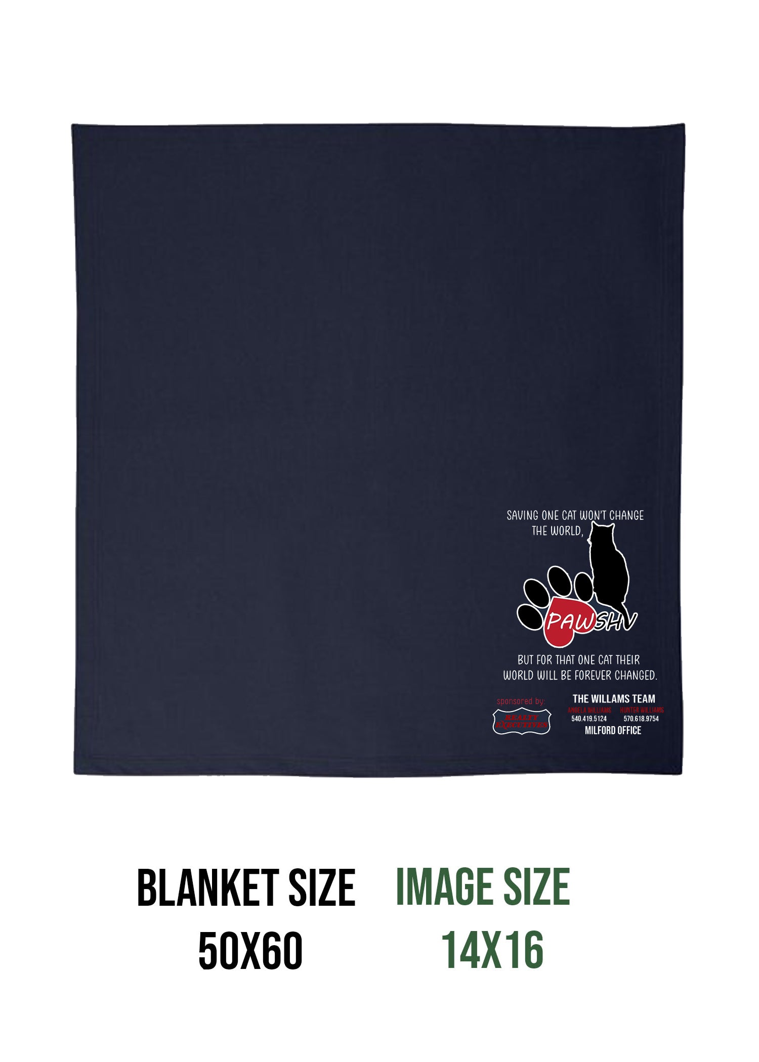 PAWSHV Rescue Design 2 Blanket