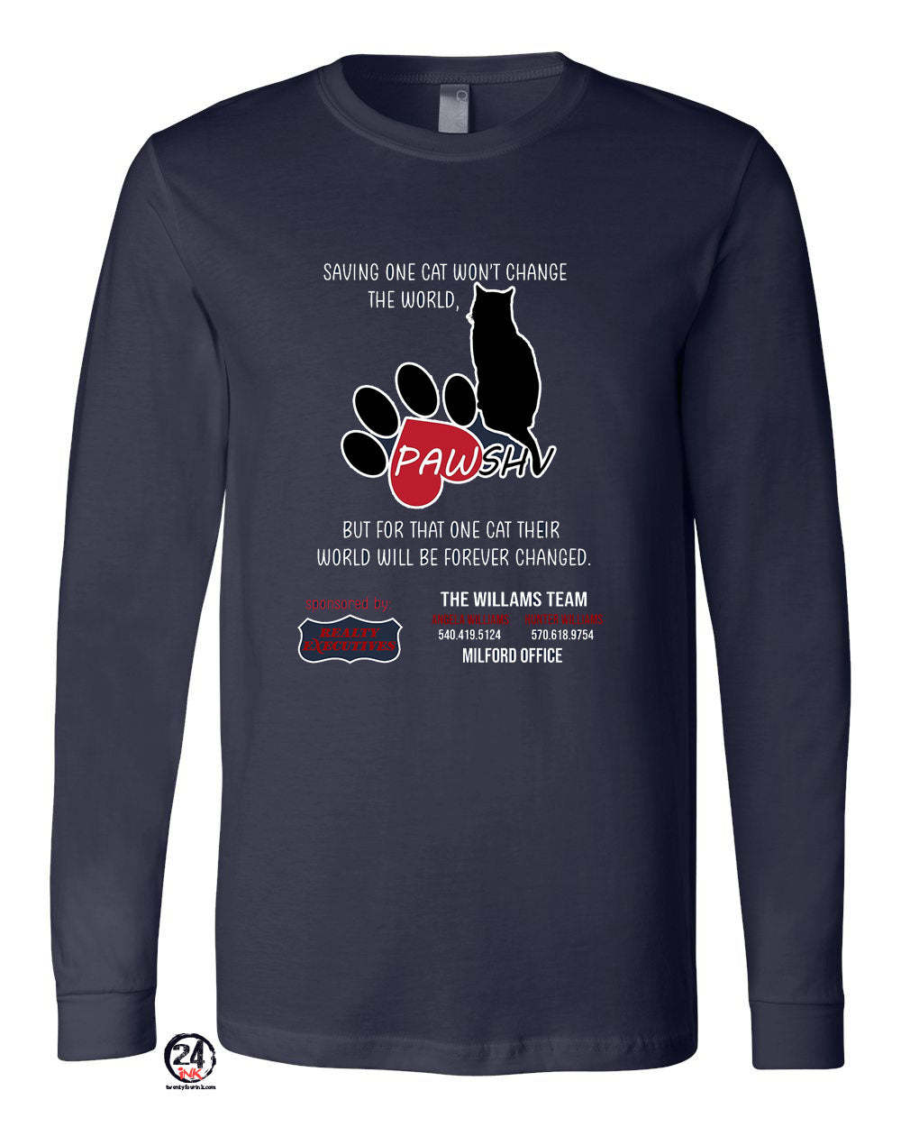 PAWSHV Rescue Design 2 Long Sleeve Shirt