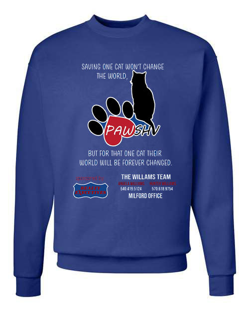 PAWSHV Rescue Design 2 non hooded sweatshirt