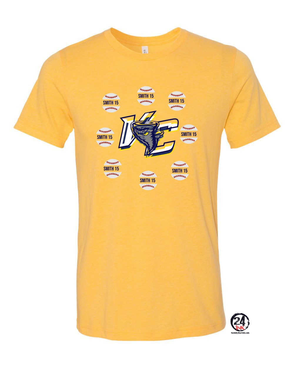 Cyclones Design 2 t-Shirt, Gold