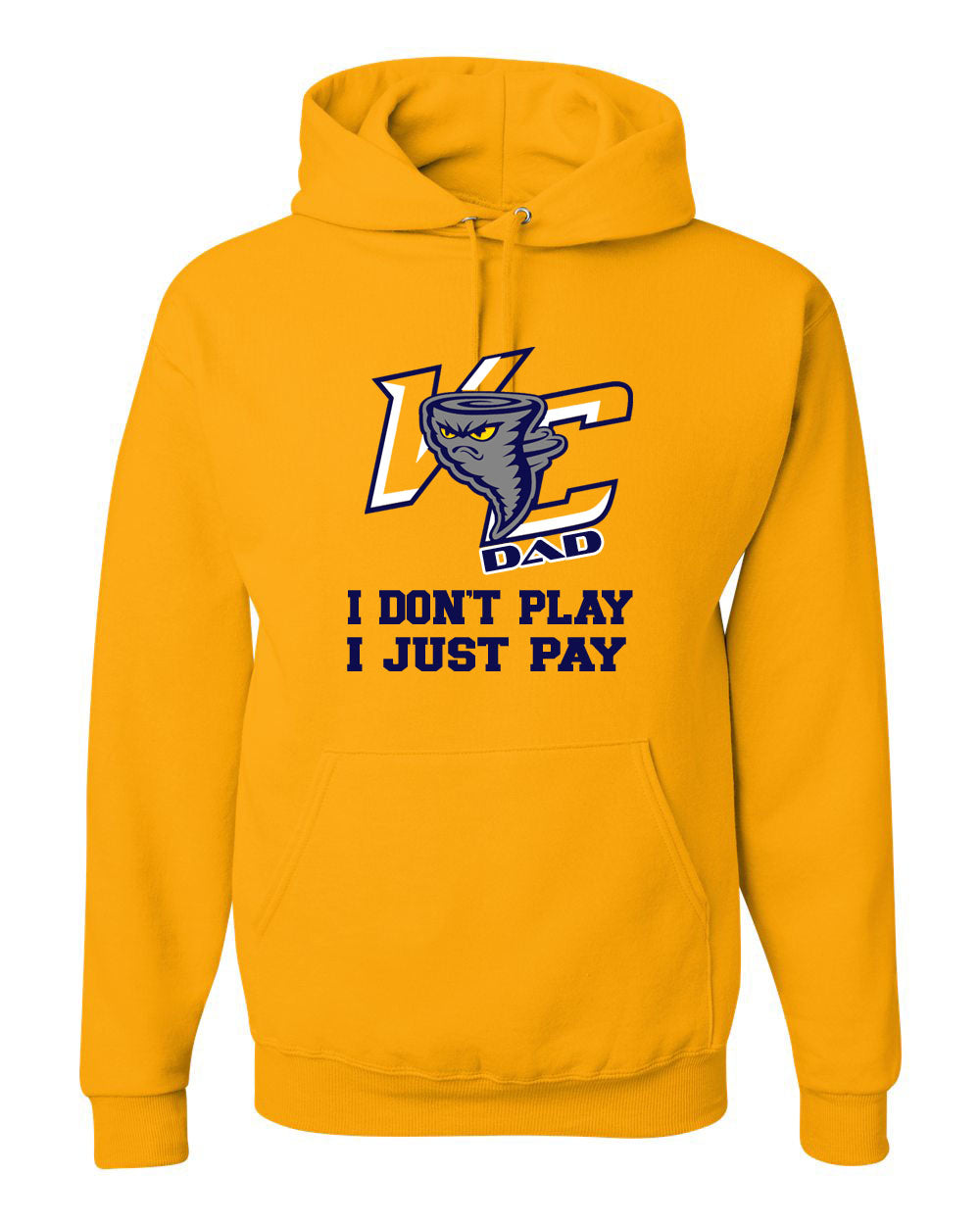 Cyclones Design 3 Hooded Sweatshirt, GOLD