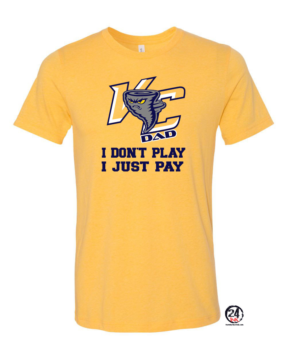 Cyclones Design 3 t-Shirt, Gold