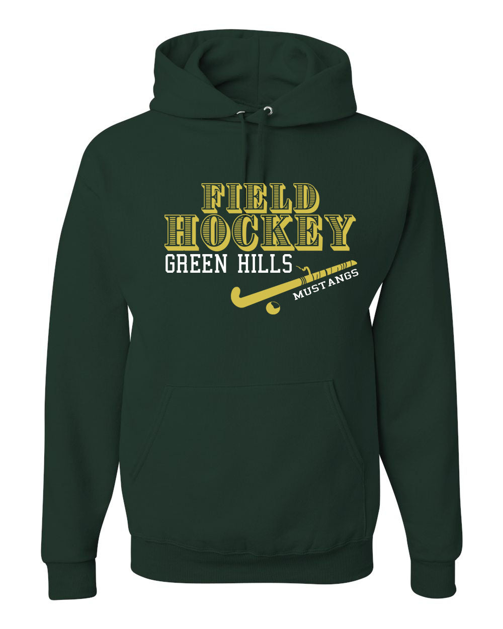 Green Hills Field Hockey Design 1 Hooded Sweatshirt