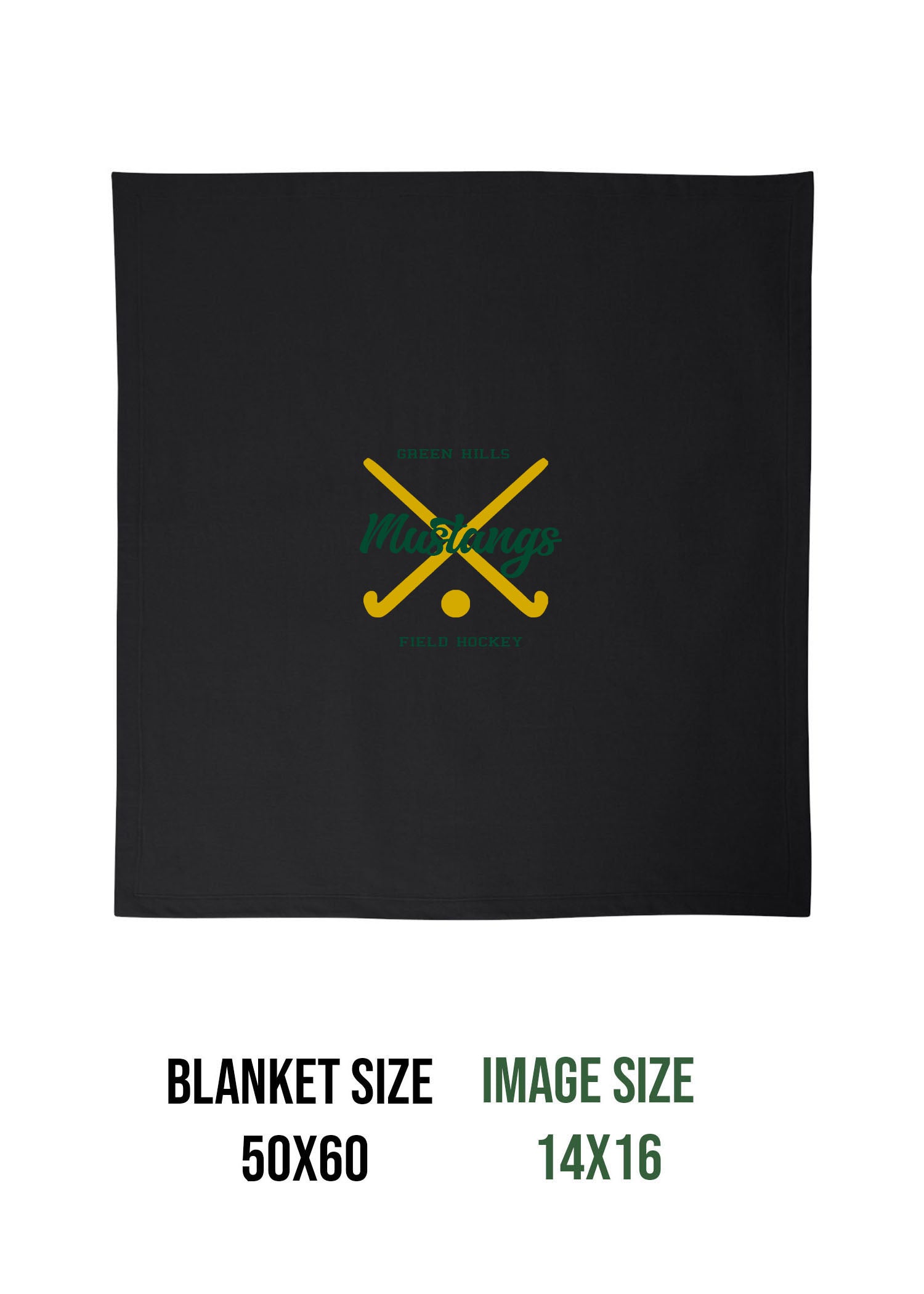 Green Hills Field Hockey Design 2 Blanket