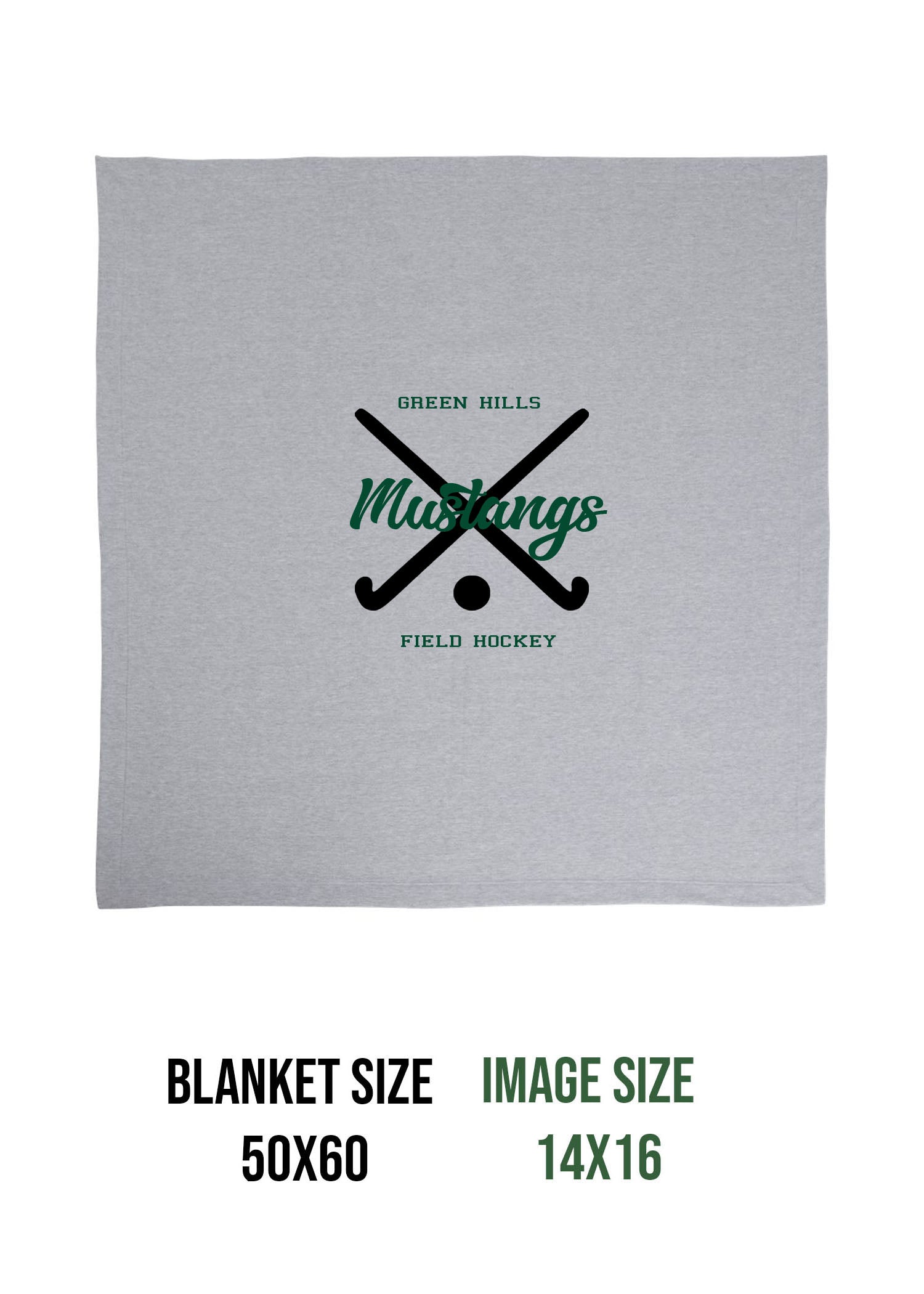 Green Hills Field Hockey Design 2 Blanket