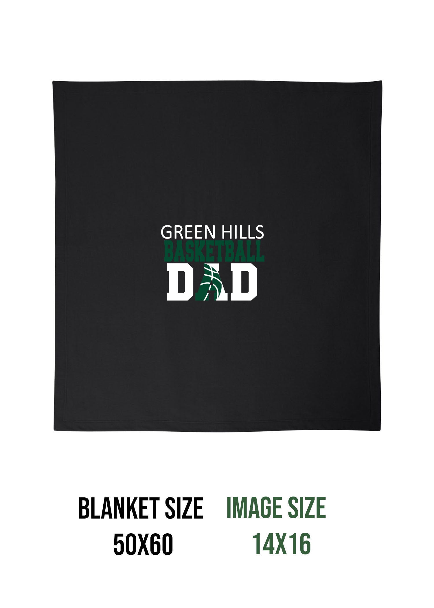 Green Hills Basketball Design 2 Blanket