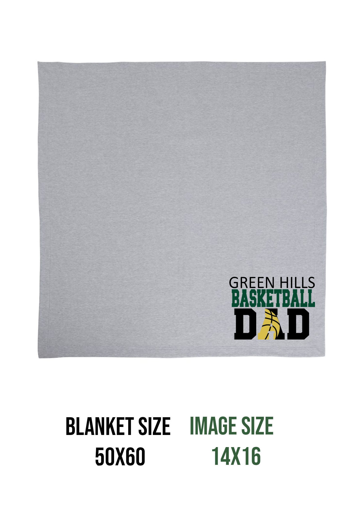 Green Hills Basketball Design 2 Blanket