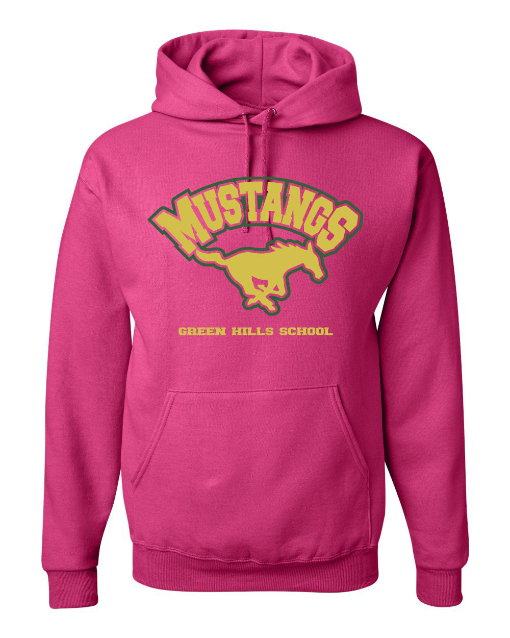 Green Hills Design 1 Hooded Sweatshirt, pink