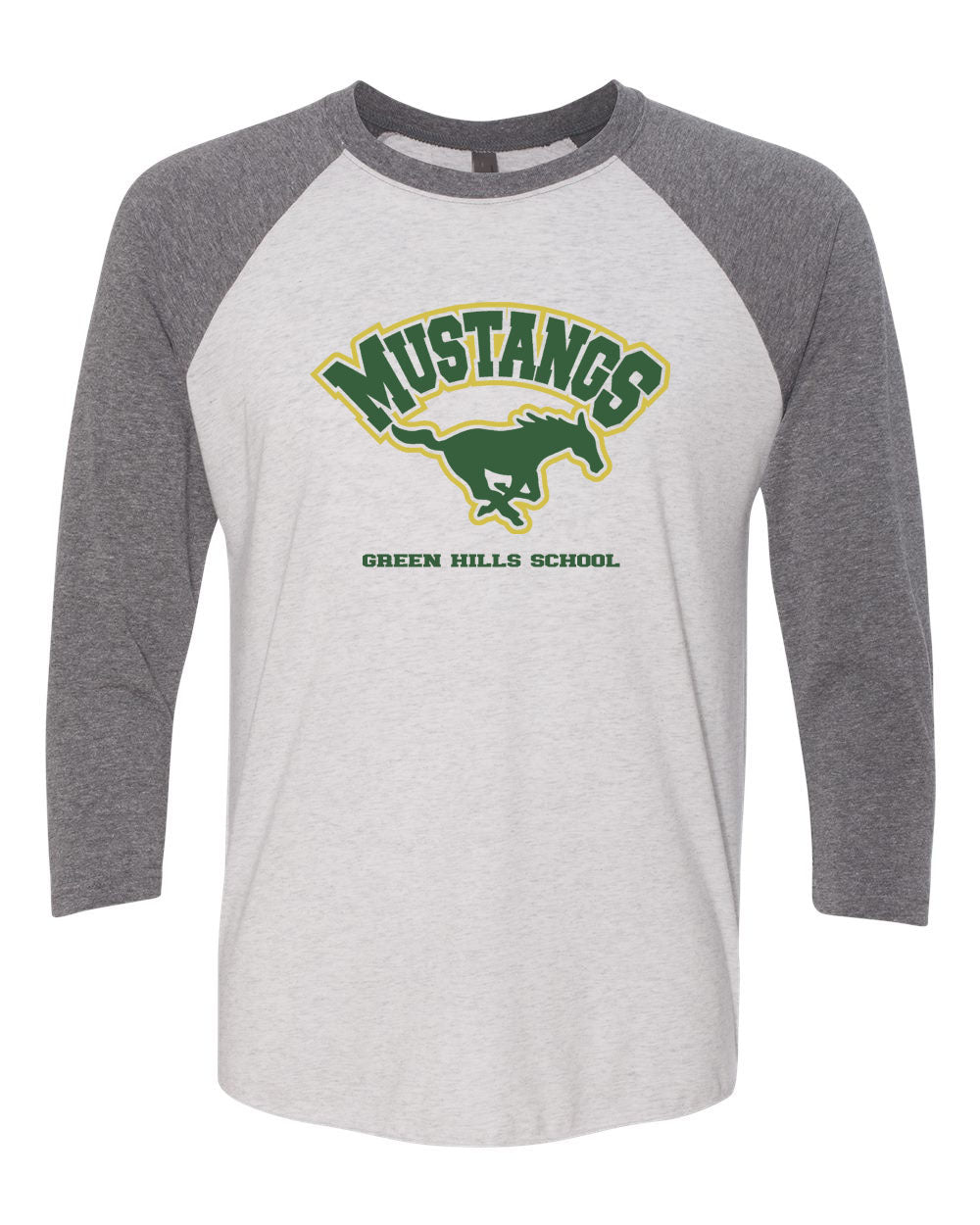 Green Hills design 1 raglan shirt